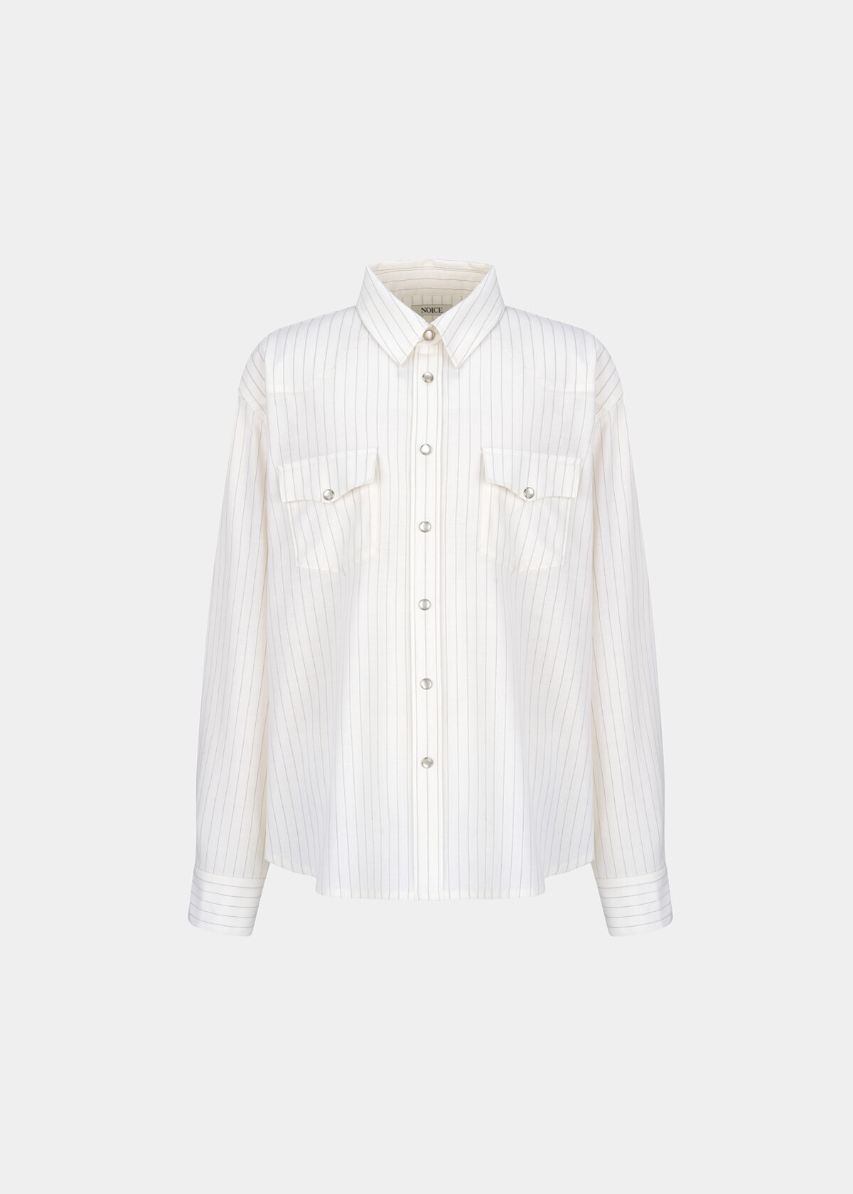 NOICE M STRIPED WOOL WESTERN SHIRT