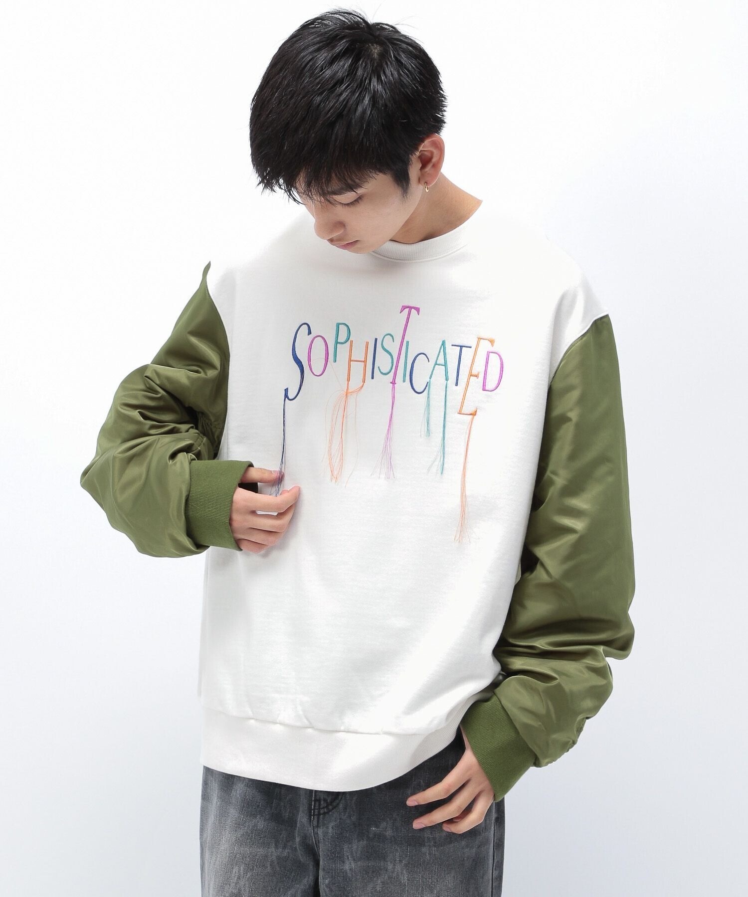 Anui 【UNISEX】MA1スリーブスウェット