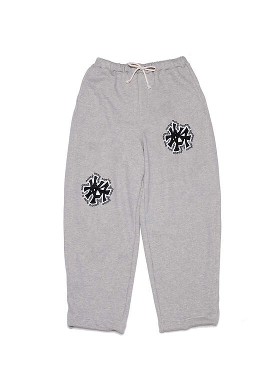 disemBySiiK Studs Embroidered Sweat Pants / GRAY