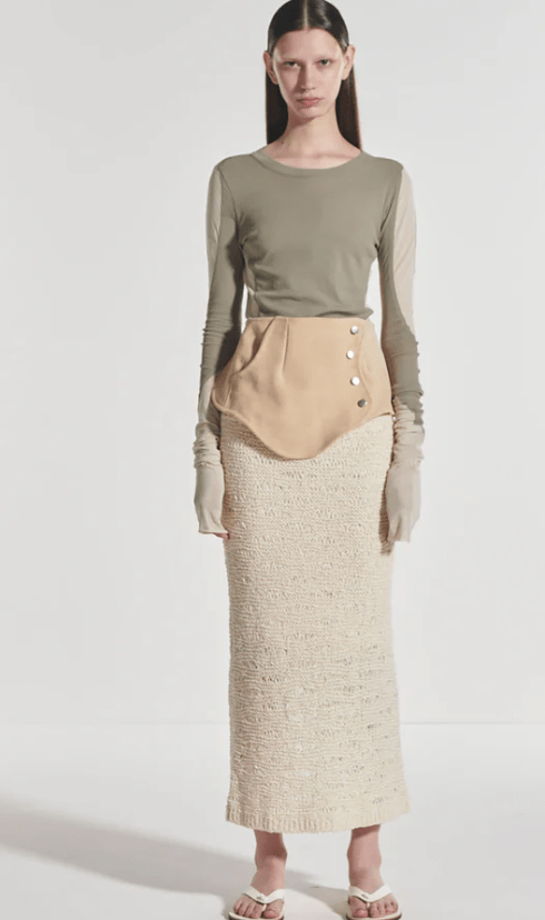 muller of yoshiokubo GOURD KNIT SKIRT