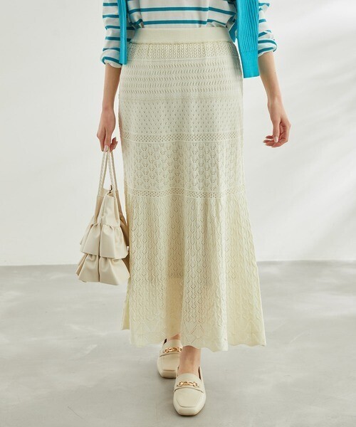 ROPE' PICNIC 透かし編みニットマーメイドスカート