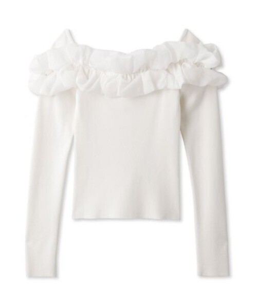 SNIDEL デザインフリルニットTOPS