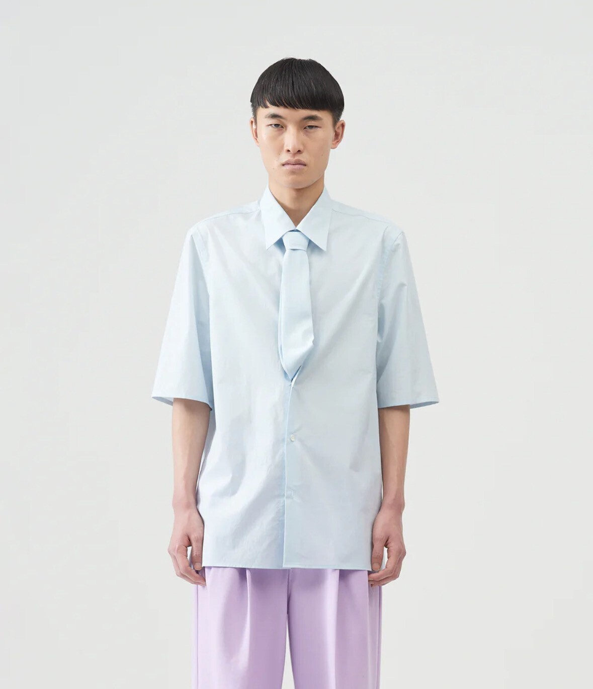 BED J.W. FORD Half-sleeve Tie Shirts – Sax Blue