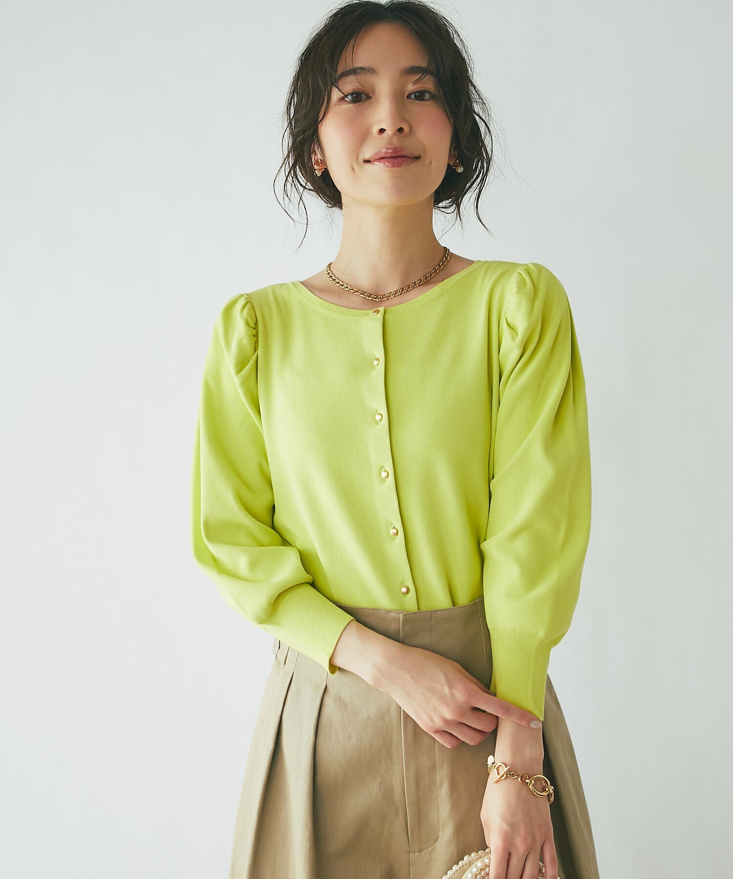 La boutique BonBon 前後２WAYクルーネックカーディガン