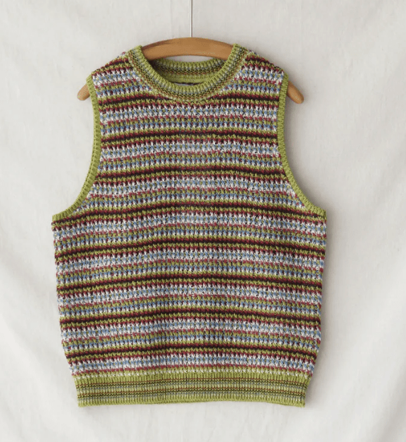 COOHEM SUKE BORDER KNIT VEST