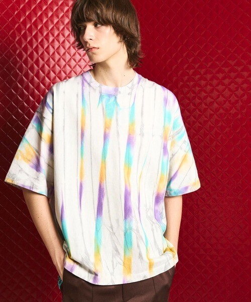 MAISON SPECIAL Hand Tie-Dye Prime-Over Crew Neck T-Shirt