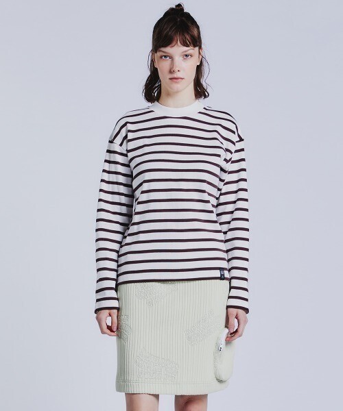 DOUBLE STANDARD CLOTHING ボーダーロングスリーブカットソー