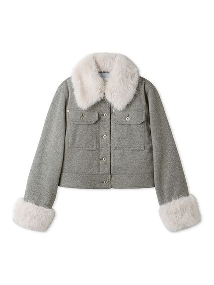 FURFUR エコファーコンビショートブルゾン