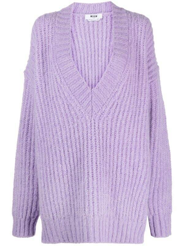 MSGM チャンキーニット Vネックセーター