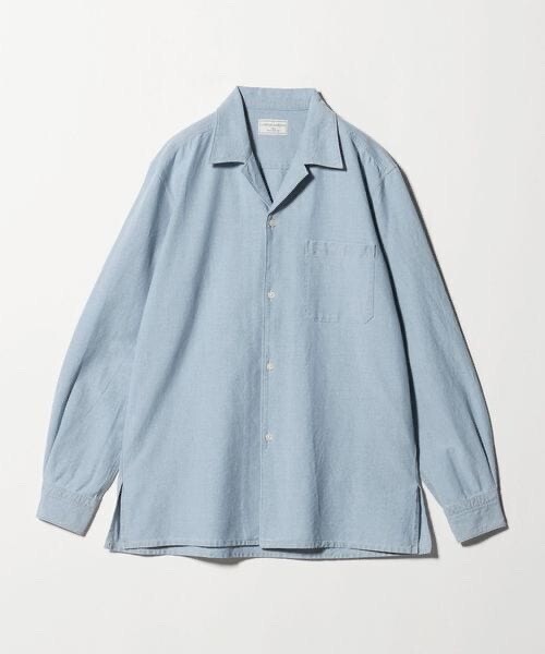 UNITED ARROWS オーガニック オックスフォードデニム オープンカラーシャツ
