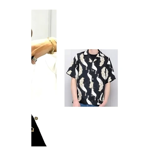 NIPOALOHA SILK PEACOCK BLACK SHIRT/シャツ