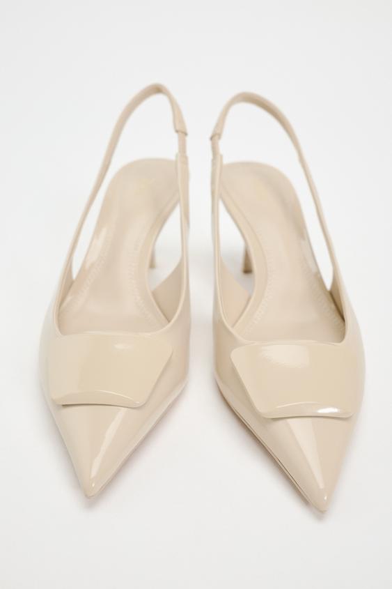 ZARA デコラティブ ハイヒール スリングバックシューズ