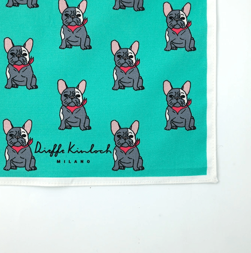 Dieffe Kinloch ORIGINAL "FRENCH BULLDOG" コットン ハンカチーフ