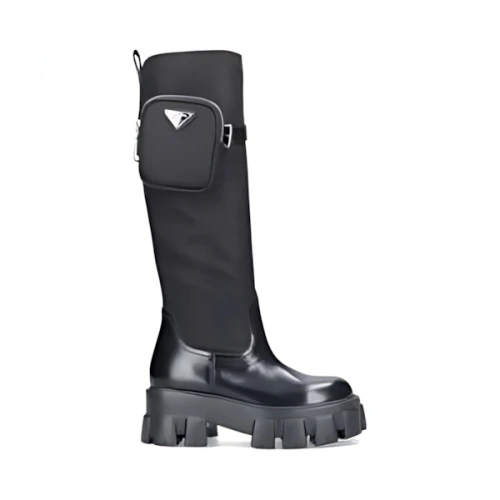 PRADA "MONOLITH" POUCH BOOTS