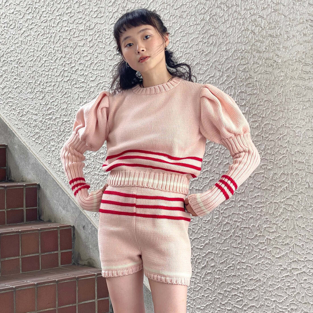 SIIILON 【SHEEP別注】Cheerleader knit tops