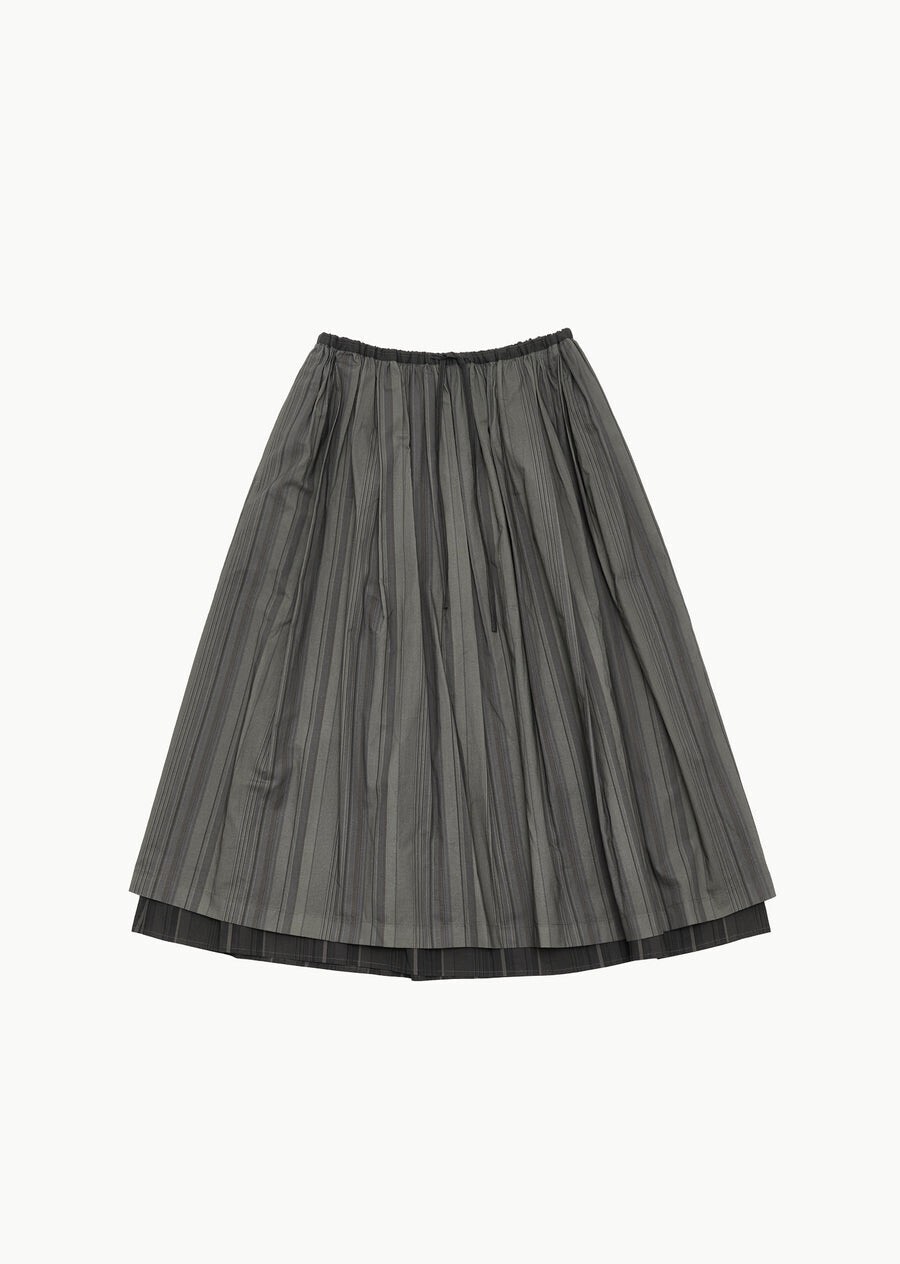 AMOMENTO STRIPE LAYERED SKIRT