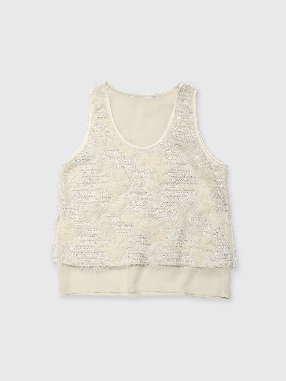 JOSE MOON LAYERED JACQUARD BLOUSE