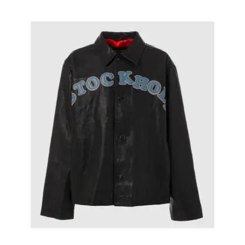 STOCKHOLM SURFBOARD CLUB Coach Leather Jacket