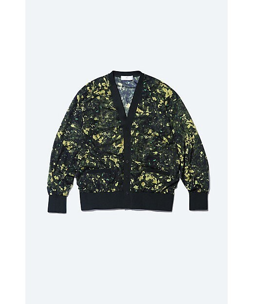 TOGA VIRILIS Sheer jersey print cardigan