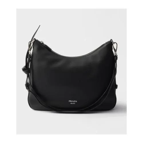 PRADA Prada Fold Large Leather Shoulder Bag