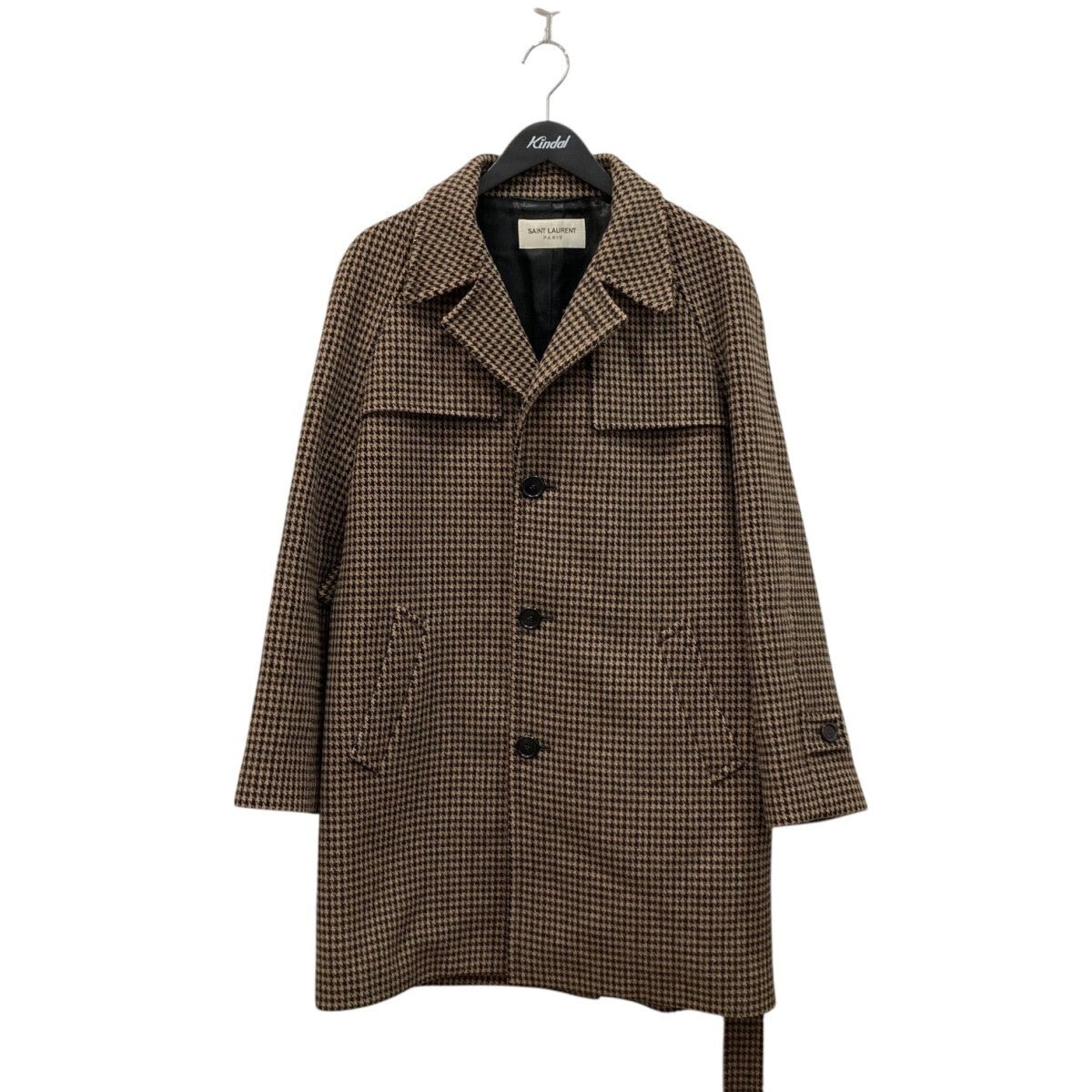 SAINT LAURENT 千鳥柄チェスターコート