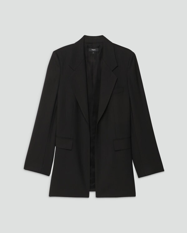 Theory ストレッチウールスリットジャケット Traceable Wool