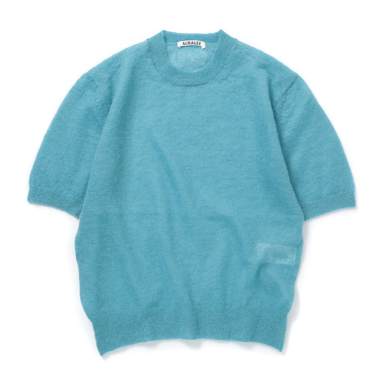 AURALEE KID MOHAIR SHEER KNIT TEE