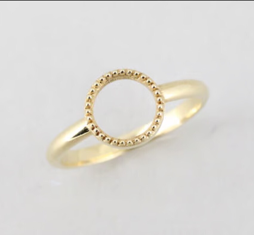 KEIR. 《Frame》 K18 ミルグレイン サークルリング// K18 Milgrain Circle Ring