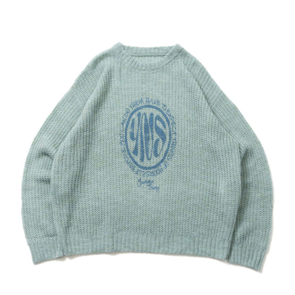 younger song globe logo sheer knit