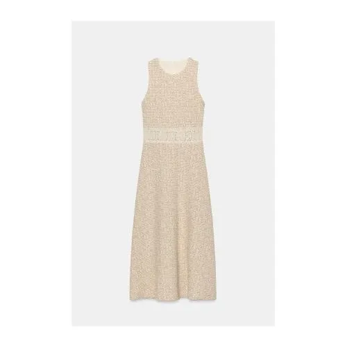 ZARA ダブルファブリック テクスチャー ワンピース