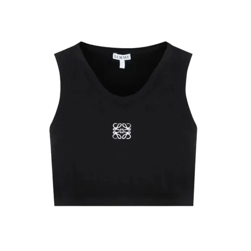 LOEWE アナグラム ショート丈ノースリーブ (Anagram-Embroidered Cotton-Blend Jersey Tank Top)