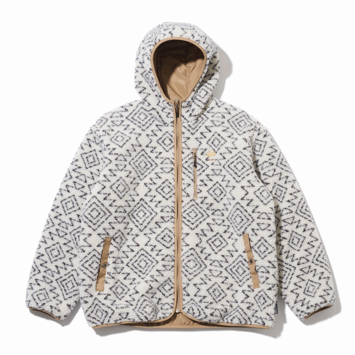 LOGOS ノルディック柄ボアジャケット