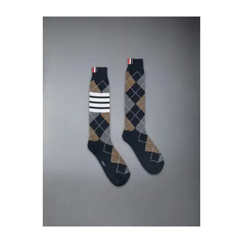 THOM BROWNE アーガイル 4-BAR ふくらはぎ丈ソックス