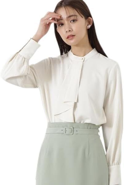 N.Natural Beauty Basic* ボウタイ風とろみブラウス
