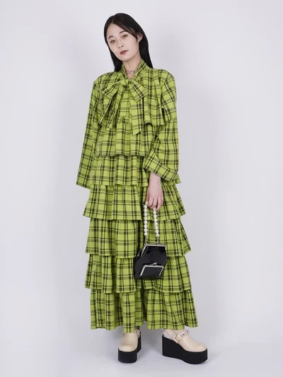 PAMEO POSE PLAID REPEAT DRESS