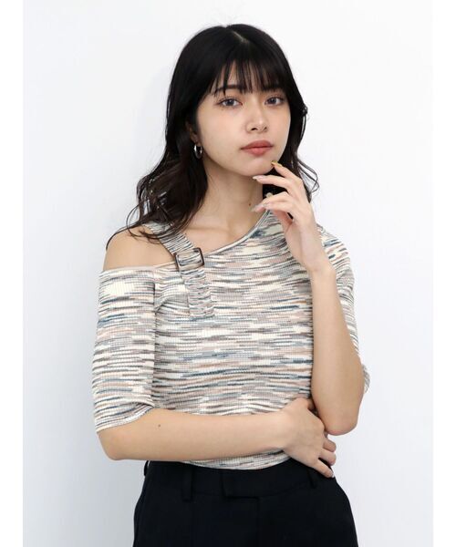 MURUA カッティングハーフスリーブニット