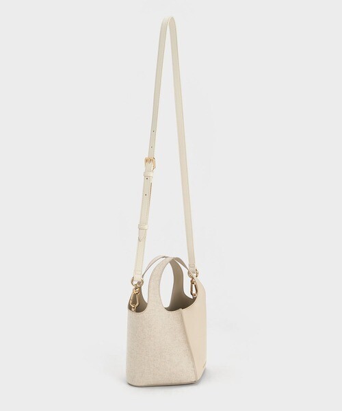 CHARLES & KEITH Arlys アルリス リネンバケットバッグ