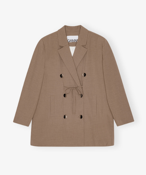 GANNI Melange Oversized Blazer