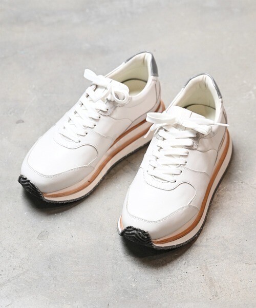 EARLE Double sole runner L ダブルソールフルレザーランナースニーカー