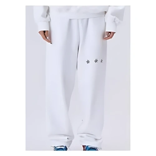 DAUSPICE Logo Sweat Pants White