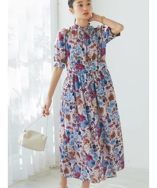 La boutique BonBon 花柄プリントワンピース