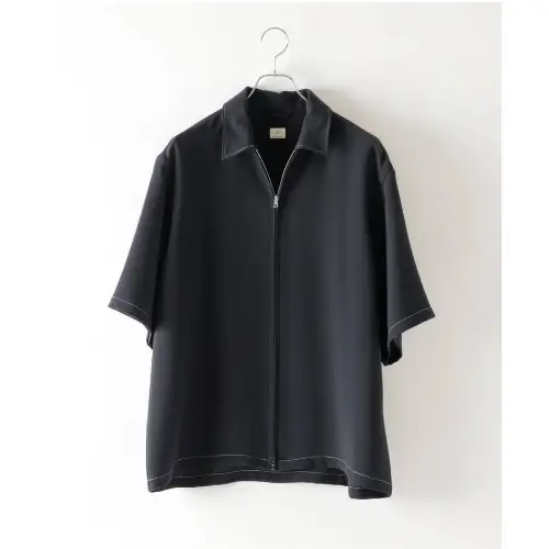 EDIFICE E. Waving Dobby ZIP シャツ