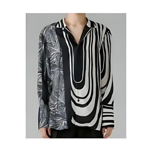 disemBySiiK Graphic Linen Like Shirt