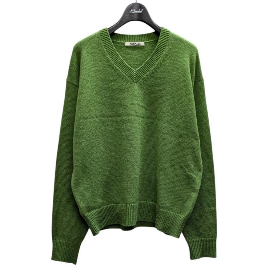 AURALEE LIGHT CASHMERE KNIT V-NECK P O
