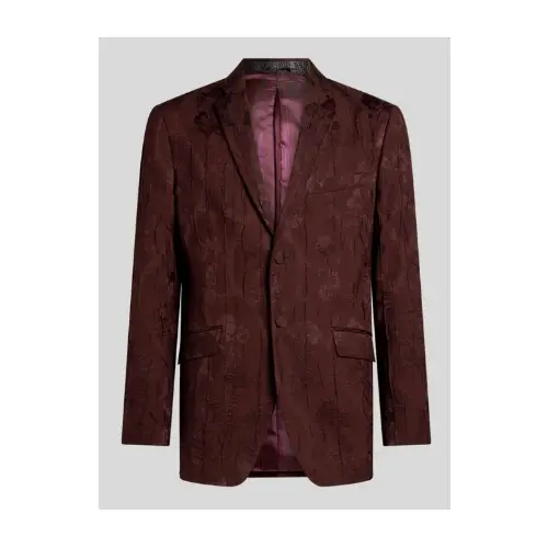 ETRO プリーツ ウールブレンド シングルブレスト ジャケット