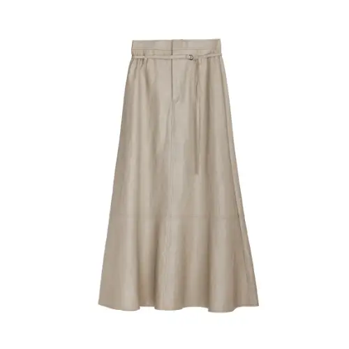 Ameri VINTAGE WAIST DESIGN BELT SEMI FLARE SKIRT