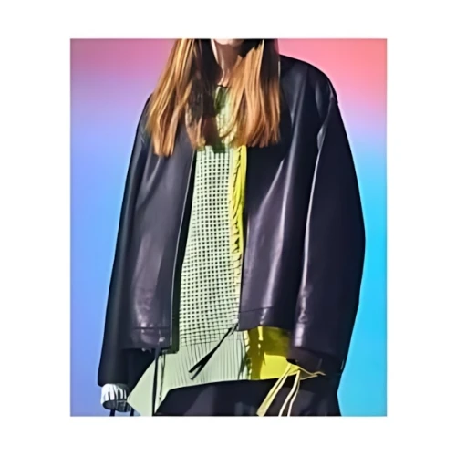 MAISON SPECIAL Lamb leather Prime-Over Single Rider Collared Jacket