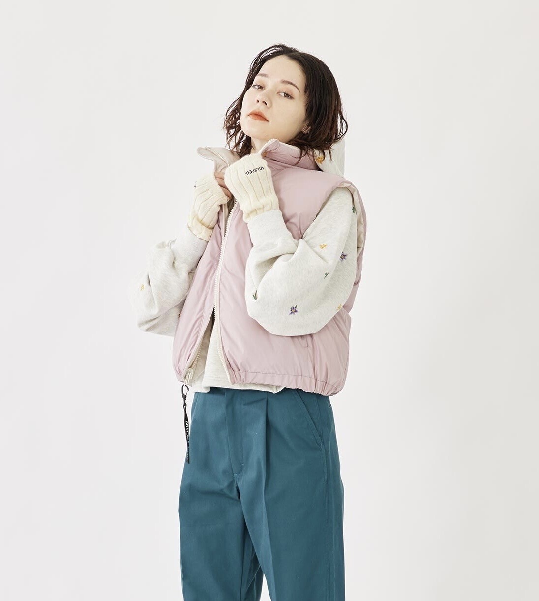 MILKFED. REVERSIBLE PUFFER VEST