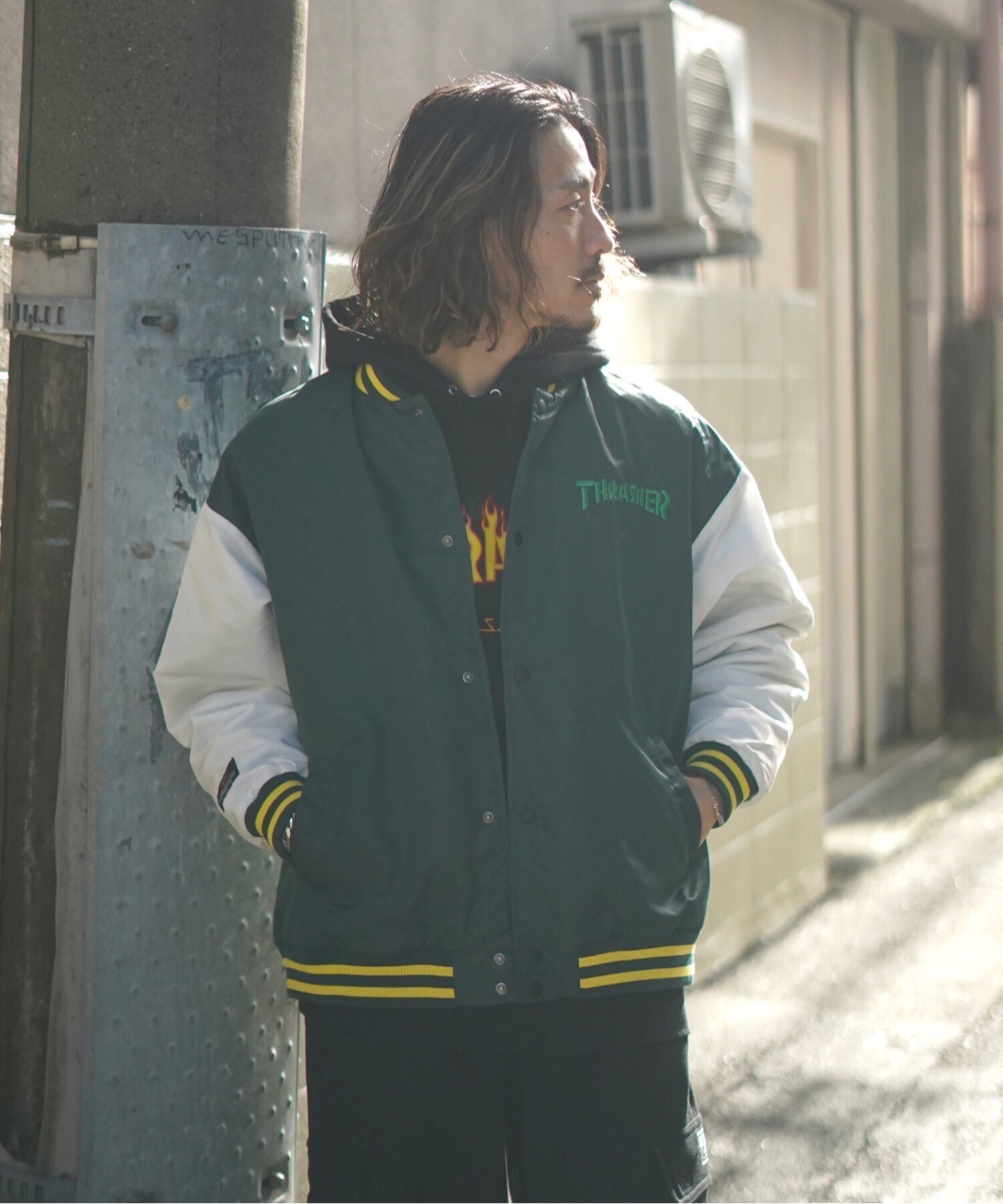THRASHER NYLON STUDIUM JACKET