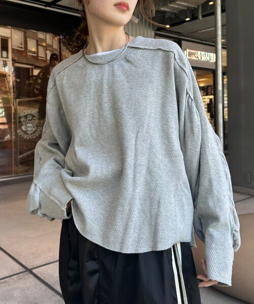 etsinta ワッフルボリュームスリーブバックベルト